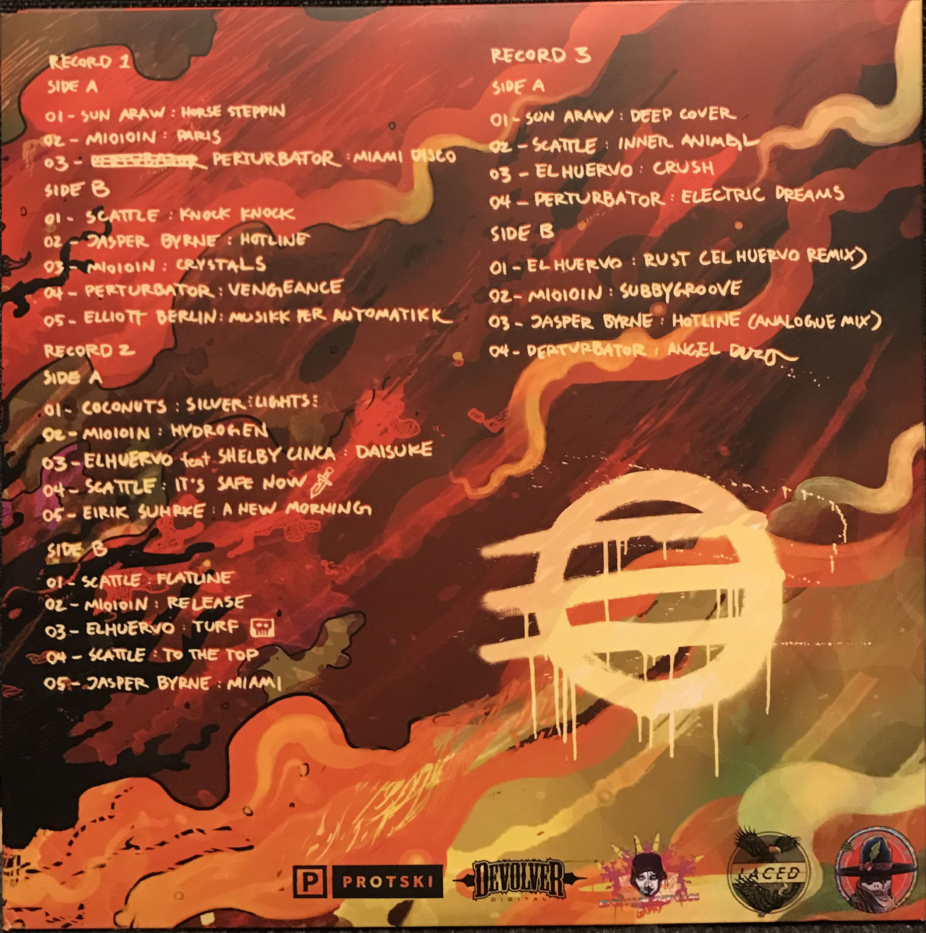 Back cover for album 'Hotline Miami Soundtrack"